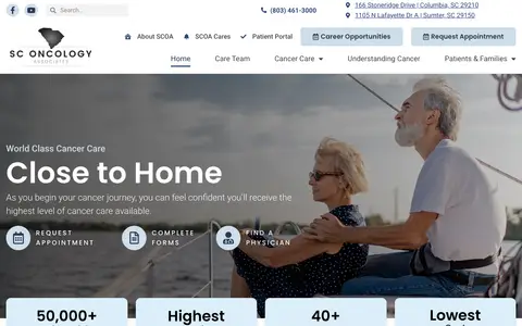 Home page of sconcology.net, a client site credited to Practis