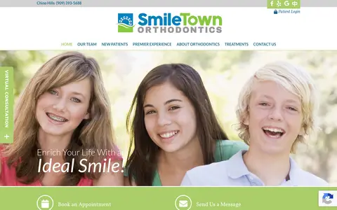 Home page of chungortho.com, a client site credited to Sesame Communications
