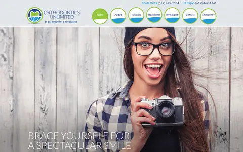 Home page of coolortho.com, a client site credited to Sesame Communications