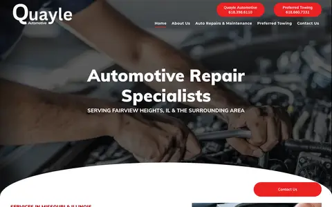 Home page of quayleautomotive.com, a client site credited to Smart Digital Team