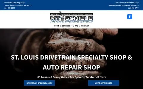 Home page of schieletransmission.com, a client site credited to Smart Digital Team