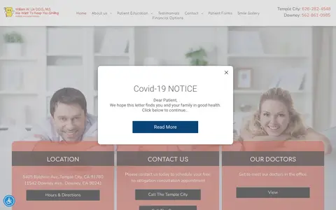 Home page of keepusmiling.net, a client site credited to Solution21