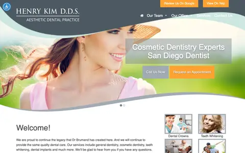 Home page of lovelysmiles.com, a client site credited to Solution21