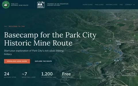 Home page of hmr.parkcityhistory.org, a client site credited to Spigot Design
