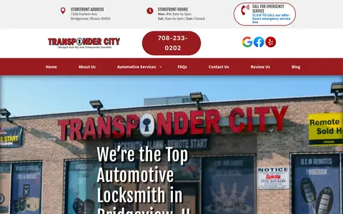 Home page of chicagoridgelocksmiths.com, a client site credited to The Locksmith Agency