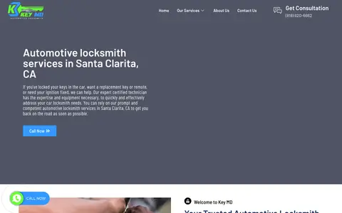 Home page of mykeymd.com, a client site credited to Top Tech Digital