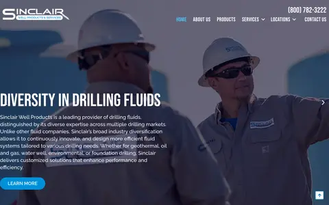 Home page of sinclairwp.com, a client site credited to W Creative Studio