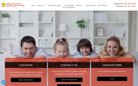 Home page of keepusmiling.net, a client site credited to Web Concepts Media