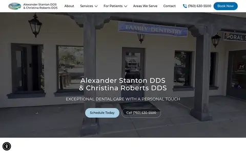 Home page of bonsalldentist.com, a client site credited to Wonderist Agency