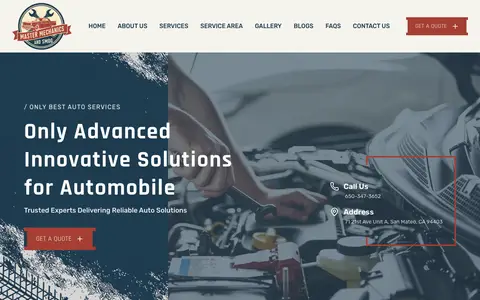 Home page of smogautorepairexperts.com, a client site credited to Wxperts