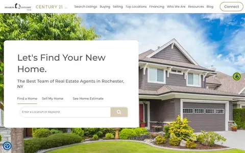 Home page of sharonq.com, a client site credited to Site Hub