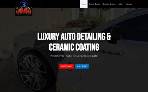 Home page of 3msmobileautodetailing.com, a client site credited to YPC Media