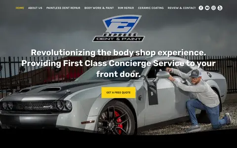 Home page of expressdentandpaint.com, a client site credited to YPC Media
