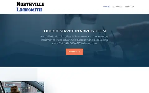 Home page of northville-locksmith.com, a client site credited to YPC Media