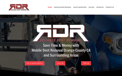 Home page of reliabledentremoval.com, a client site credited to YPC Media